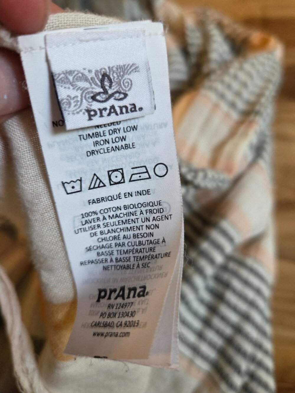 prAna Cotton Striped Scarf With Fringe - Picture 3 of 5